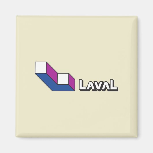 ラバル国旗(ケベック州,カナダ) マグネット (正面)