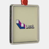 ラバル国旗（ケベック州，カナダ） メタルオーナメント (右)