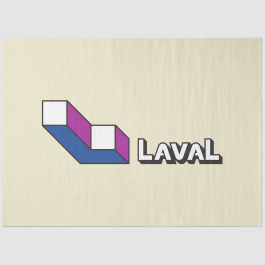 ラバル国旗(ケベック州,カナダ) 薄葉紙 (正面)