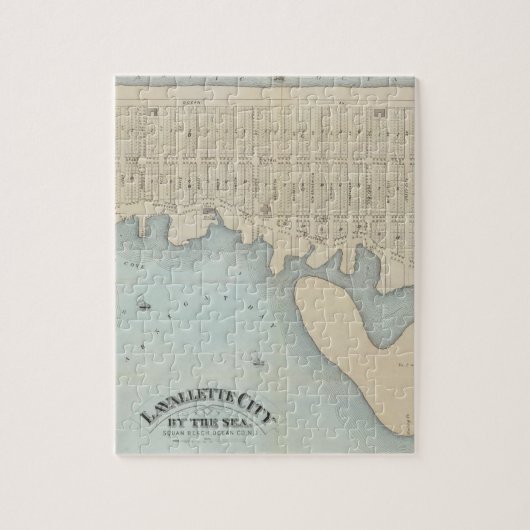 ラバレットシティバイザシースクアンビーチNJ ジグソーパズル (縦)