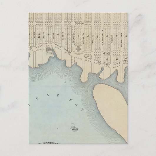 ラバレットシティバイザシースクアンビーチNJ ポストカード (正面)