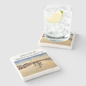 ラバレットNJマップ座標ヴィンテージスタイル ストーンコースター (横)