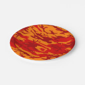 ラバレッド迷彩柄 ペーパープレート (アングル)