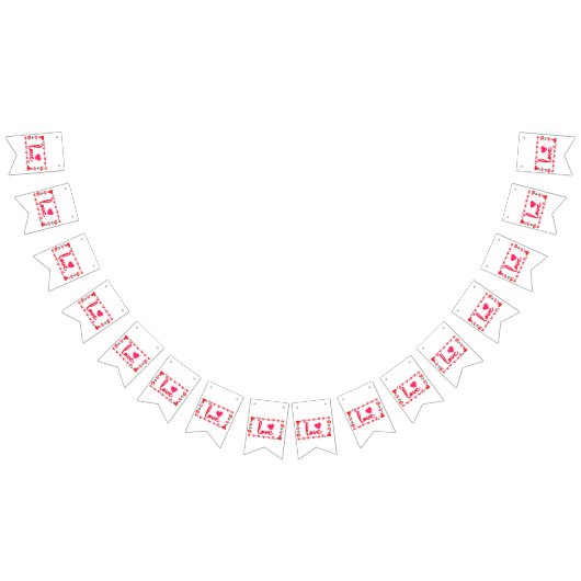 ラバレンタインデーのバンティングバナー バンティングフラッグ (全)