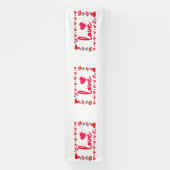 ラバレンタインデー2.5x10ビニールバナー 横断幕 (縦)