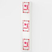 ラバレンタインデー2.5x12ビニールバナー 横断幕 (縦)