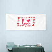 ラバレンタインデー4x10ビニールバナー 横断幕 (トレードショー)