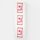 ラバレンタインデー4x12ビニールバナー 横断幕 (縦)