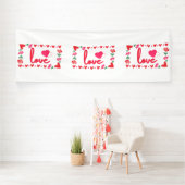 ラバレンタインデー4x12ビニールバナー 横断幕 (インサイチュ)