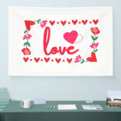 ラバレンタインデー4x6ビニールバナー 横断幕 (トレードショー)