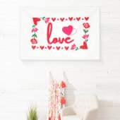 ラバレンタインデー4x6ビニールバナー 横断幕 (インサイチュ)