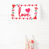 ラバレンタインデー 1.6x3 ビニールバナー 横断幕 (インサイチュ)