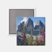 ラバレードワイルドフラワーイタリアの3つのピーク マグネット (正面/裏面)