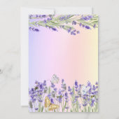 ラバンダバタフライベビーシャワー 招待状 (裏面)