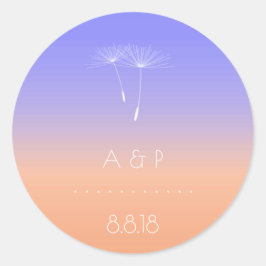 ラバンダピーチグレイパステルダンデグラデーションリオン ラウンドシール