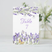 ラバンダーバタフライボタニカルストリングライト 招待状 (スタンド正面)