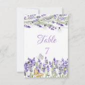 ラバンダーバタフライボタニカルストリングライト 招待状 (裏面)