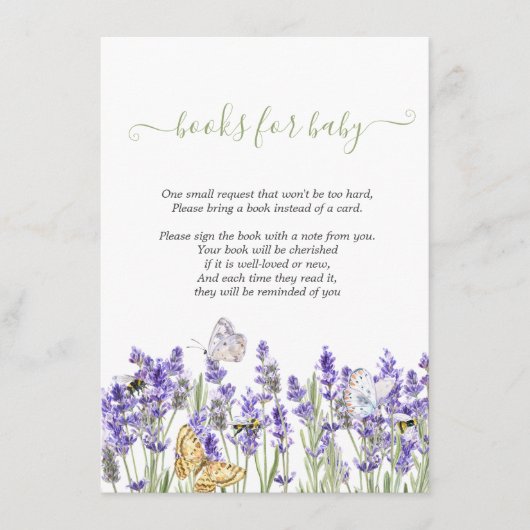 ラバンダーバタフライボタニカル エンクロージャーカード (正面)