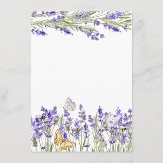 ラバンダーバタフライボタニカル エンクロージャーカード (裏面)