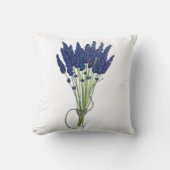 ラバンダーバンチハーブパープルフラワーガーデン クッション (正面)