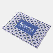 ラバンダーバンチハーブパープルフラワーガーデン ドアマット (アングル)