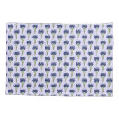 ラバンダーバンチハーブパープルフラワーガーデン 枕カバー (裏面)