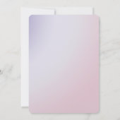 ラバンダーフラワーカップケーキ誕生日 招待状 (裏面)