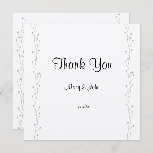 ラバンダーフローラスクリプトラブハート結婚ズ (正面/裏面)