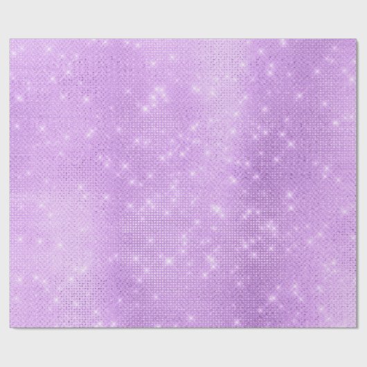 ラバンデパープルアメジストプラムスパークリーシークイン ラッピングペーパー (フラット)