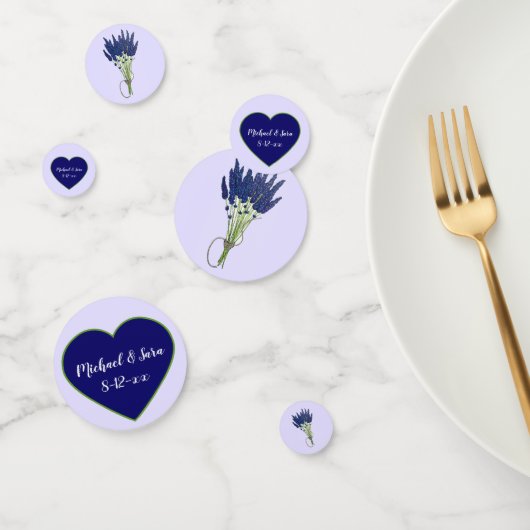 ラバンデュラ ラベンダー 花 紫 ハート ウェディング コンフェッティ (グループ)