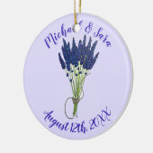 ラバンドゥラベンダーフローラパープル結婚式の引き出物 セラミックオーナメント (左)