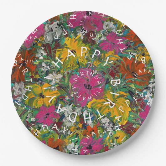 ラバンヤハッピーバースデー ペーパープレート (正面)