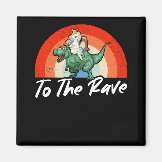 ラバーおもしろいテクノパーティーEDMフェスティバルユーモア マグネット (正面)