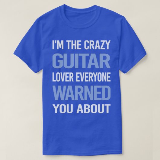 ラバーおもしろい熱狂するギターギタリスト Tシャツ (デザイン正面)