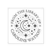 ラバーの図書館からのファンタジーな月と星 ラバースタンプ (インプリント)