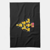 ラバーアヒルのクリスマスツリーアヒルのカッククリスマス キッチンタオル (縦)