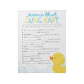 ラバーアヒルの名前その歌ベビーシャワーゲーム ノートパッド (回転)