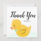 ラバーアヒルの水色ベビーシャワーありがとう (正面)