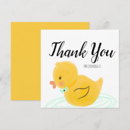 ラバーアヒルの水色ベビーシャワーありがとう