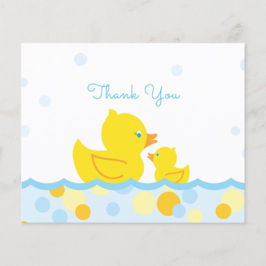 ラバーアヒル赤ちゃんシャワーありがとう (正面)