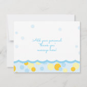 ラバーアヒル赤ちゃんシャワーありがとう サンキューカード (裏面)