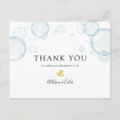 ラバーアヒル赤ちゃんシャワーありがとう ポストカード (正面)