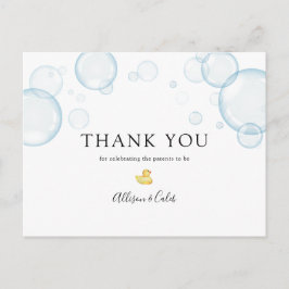 ラバーアヒル赤ちゃんシャワーありがとう ポストカード