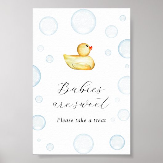 ラバーアヒル赤ちゃんシャワーベビーは甘い好意 ポスター (正面)