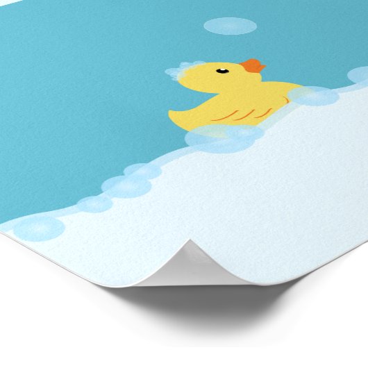 ラバーアヒル赤ちゃんシャワー歓迎サイン ポスター (角)