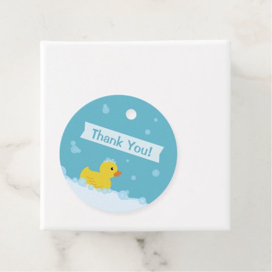 ラバーアヒル赤ちゃんシャワ男女兼用ー フェイバータグ (インサイチュ)