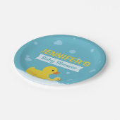 ラバーアヒル赤ちゃんシャワ男女兼用ー ペーパープレート (アングル)