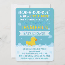 ラバーアヒル赤ちゃんシャワ男女兼用ー