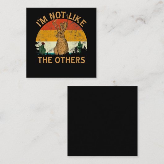 ラバースタイルサンセットカクタスヤッカロペ|うさぎの恋人 スクエア名刺 (正面/裏面)