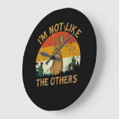 ラバースタイルサンセットカクタスヤッカロペ |ウサギ好き ラージ壁時計 (傾斜)